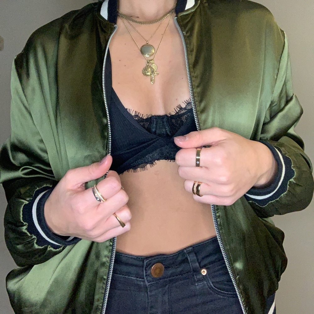 Zara Reversible Bomber Jacket, Size XS, Barely Worn